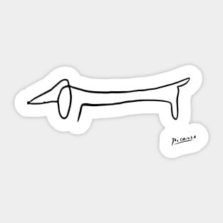 Picasso's sausage dog Sticker